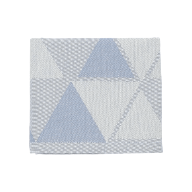Bunzlau Castle Triangles theedoek 65x65 Grey Blue