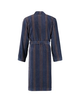 Cawö Heren Kimono Badjas extra licht 2508 - Blau  56