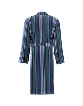 Cawö Heren Kimono Badjas extra licht 2509 - Aqua  48