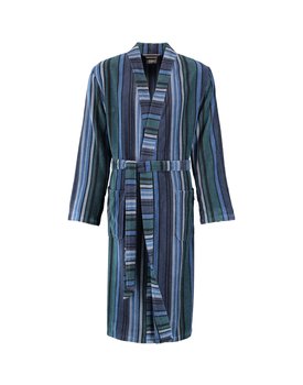 Cawö Heren Kimono Badjas extra licht 2509 - Aqua  54