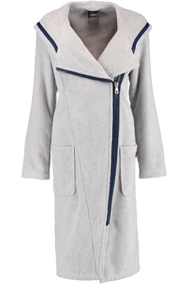 Cawö Dames Badjas Ritssluiting 6116 - Platin Navy  S