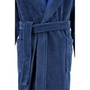 Cawö Cawö Heren Badjas met Capuchon 801  - Nachtblau 54/56