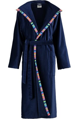 Cawö Dames Badjas met Capuchon 1459 - Marine 42