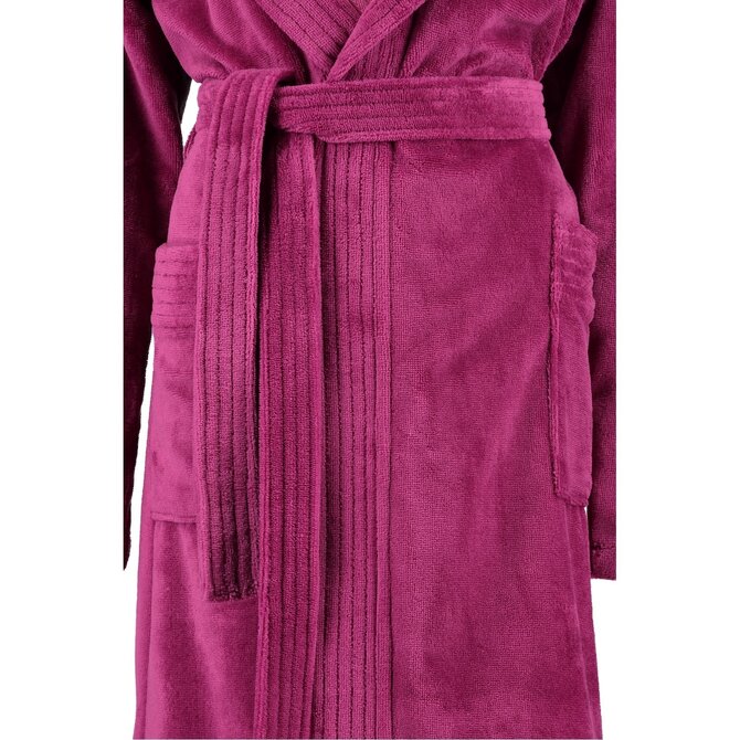 Cawö Dames Badjas met Capuchon 802 - Beere 40/42