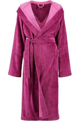 Cawö Dames Badjas met Capuchon 802 - Beere 48/50