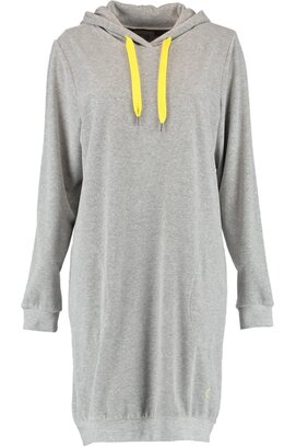 Cawö Dames Lange Hoodie 820 - Grau-gelb  L