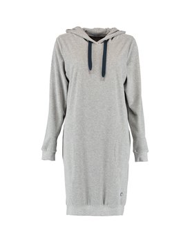 Cawö Dames Lange Hoodie 820 - Grau-blau  XS