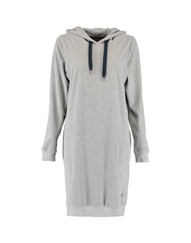 Cawö Dames Lange Hoodie 820 - Grau-blau  M