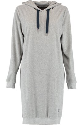 Cawö Dames Lange Hoodie 820 - Grau-blau  XL