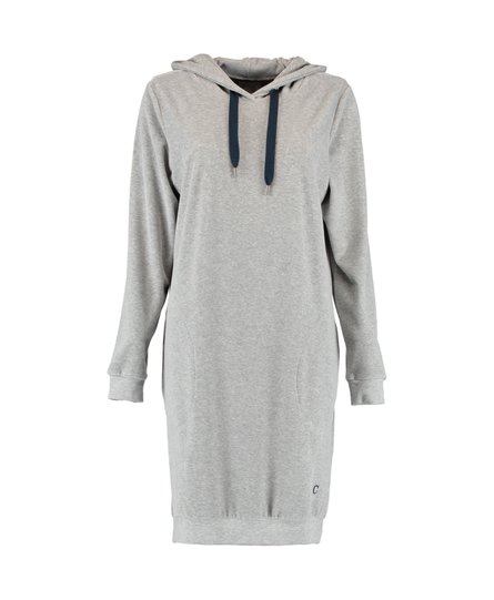 Cawö Dames Lange Hoodie 820 - Grau-blau  XL