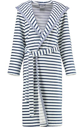 Cawö Dames Badjas met Capuchon 6596 Navy 46