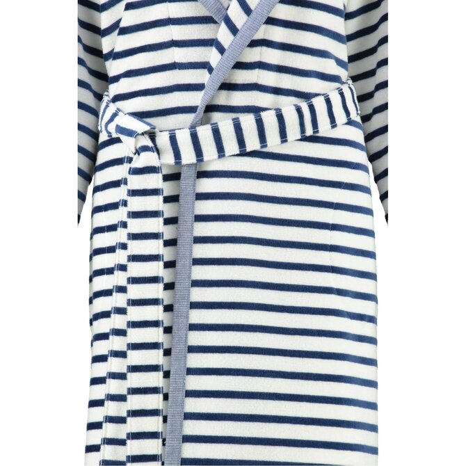 Cawö Dames Badjas met Capuchon 6596 Navy 48