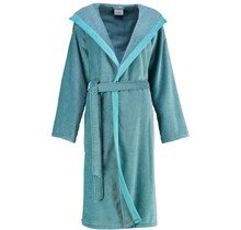 Cawö Dames Badjas met Capuchon 6425 türkis 46