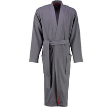 Cawö 816 Heren kimono badjas - anthrazit-72  50/52