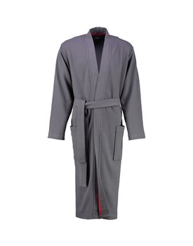 Cawö 816 Heren kimono badjas - anthrazit-72  50/52