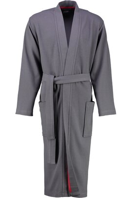 Cawö 816 Heren kimono badjas - anthrazit-72  58/60