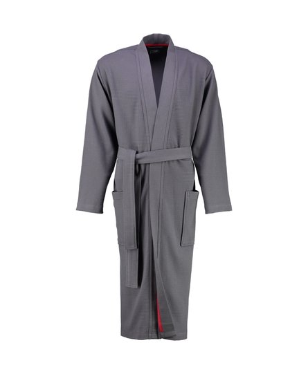 Cawö 816 Heren kimono badjas - anthrazit-72  58/60