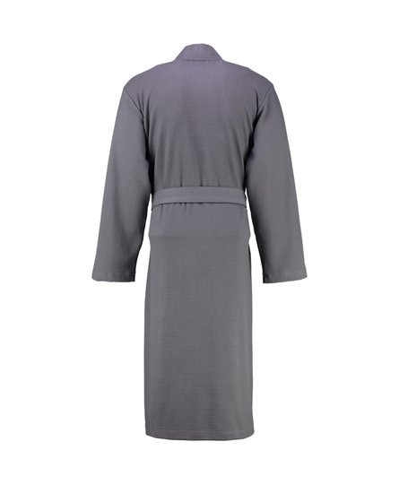 Cawö 816 Heren kimono badjas - anthrazit-72  58/60