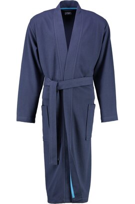 Cawö 816 Heren kimono badjas - marine-14  46/48