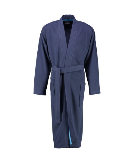 Cawö 816 Heren kimono badjas - marine-14  46/48