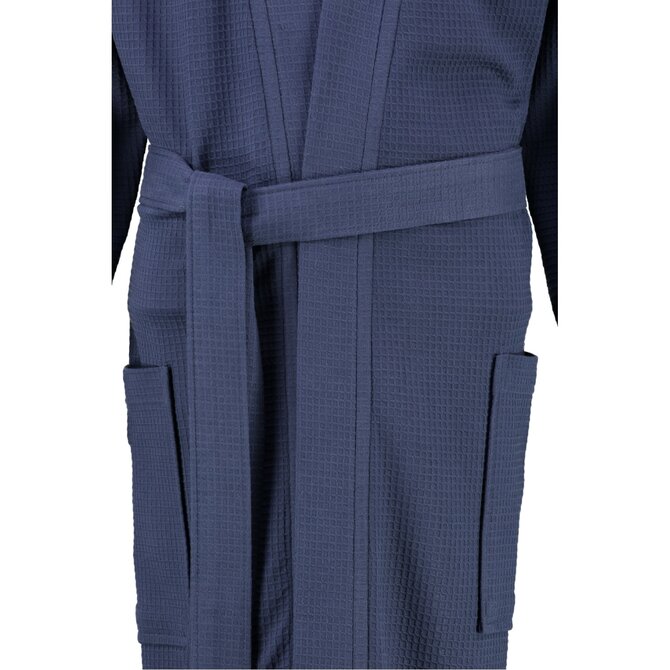 Cawö 816 Heren kimono badjas - marine-14  46/48