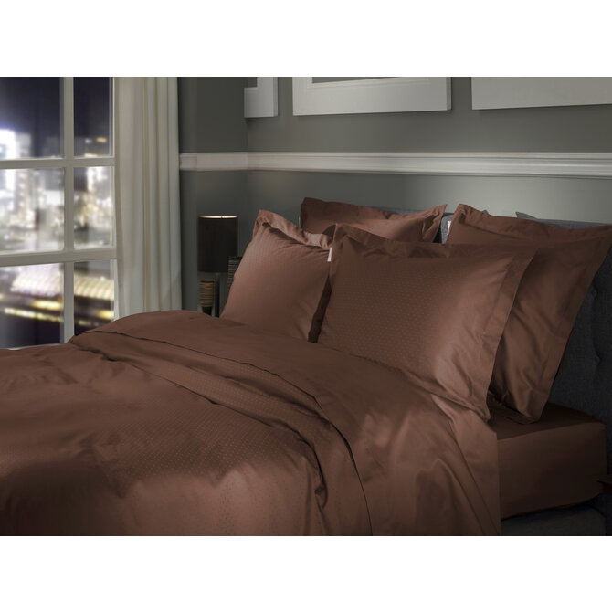 Heckett & Lane Punto Dekbedovertrek 140x200/220 Marsala Brown