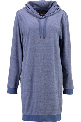Cawö Dames Lange Hoodie 818 Denim  S