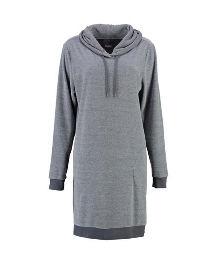 Cawö Dames Lange Hoodie 818 Anthrazit  S