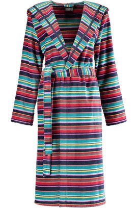 Cawö Dames Badjas met Capuchon 6135 Multi  38