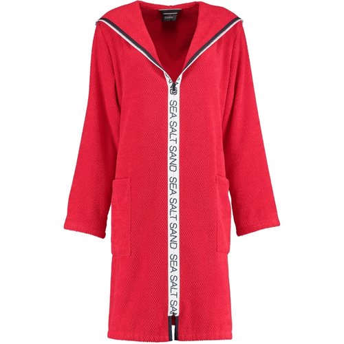 Cawö Cawö Dames Badjas 3101 Rot XL