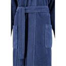 Cawö Cawö Dames Badjas met Capuchon 825 Blau  32/34