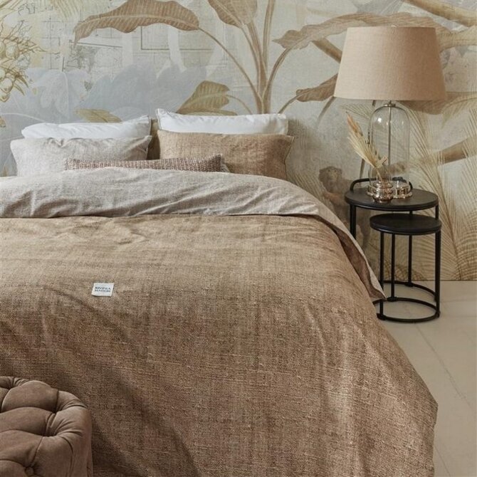 Riviera Maison Dekbedovertrek Coughton Court sand  140x200/220