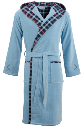 Carl Ross Badjas Heren met Capuchon 307310 light blue/night blue 60/62