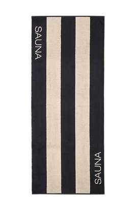 Cawö Saunahanddoek 6221 Natur Schwarz 80x200