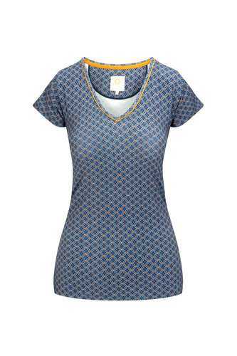 Pip Studio Pip Studio Toy Short Sleeve Top Tegola Blue L