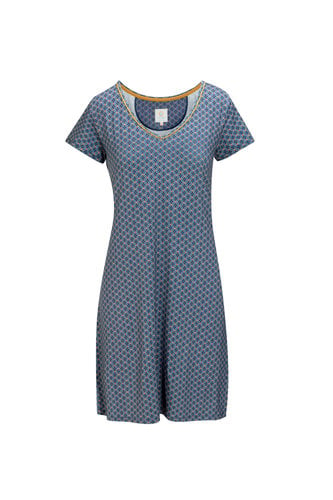 Pip Studio Pip Studio Djoy Short Sleeve Nightdress Tegola Blue XXL