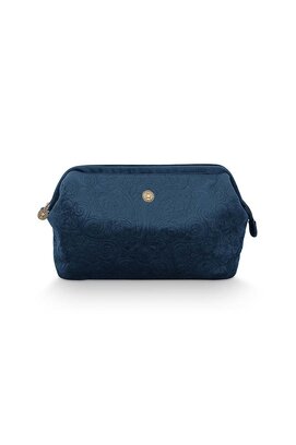 Pip Studio Cosmetic Purse Extra Large Velvet Quiltey Days Blue 30x20.7x
