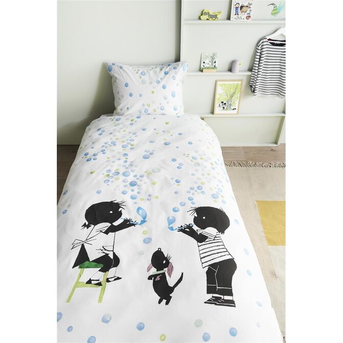 BeddinghousexFiep Amsterdam Bellenblazen Blue Green 140x200/220 cm