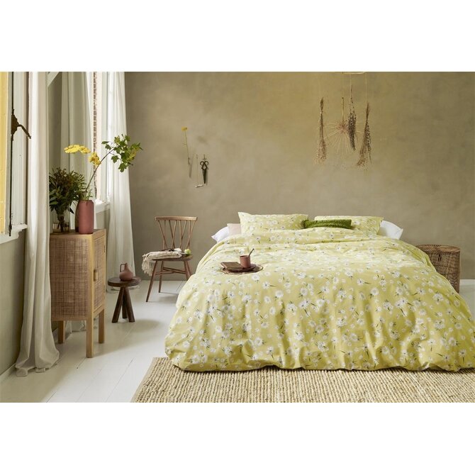 Ariadne at Home Daisies Dekbedovertrek - Light Yellow 140x200/220 cm