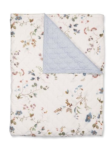 Pip Studio Kawai Flower white quilt - 180x260 cm