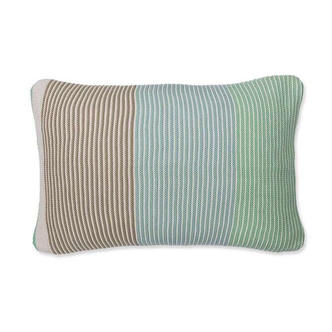 Pip Studio Blockstripe Cushion - Light Green 40x60 cm