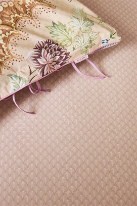 Pip Studio Scala Hoeslakens- Coral 160x200 cm Hoekhoogte: 25 cm