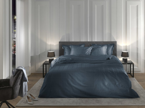 Heckett & Lane Heckett & Lane Diamante Dekbedovertrek 240x200x220 Maritime Blue afbeelding