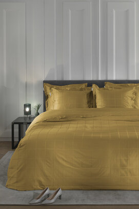 Heckett & Lane Diamante Dekbedovertrek 200x200x220 Amber Gold