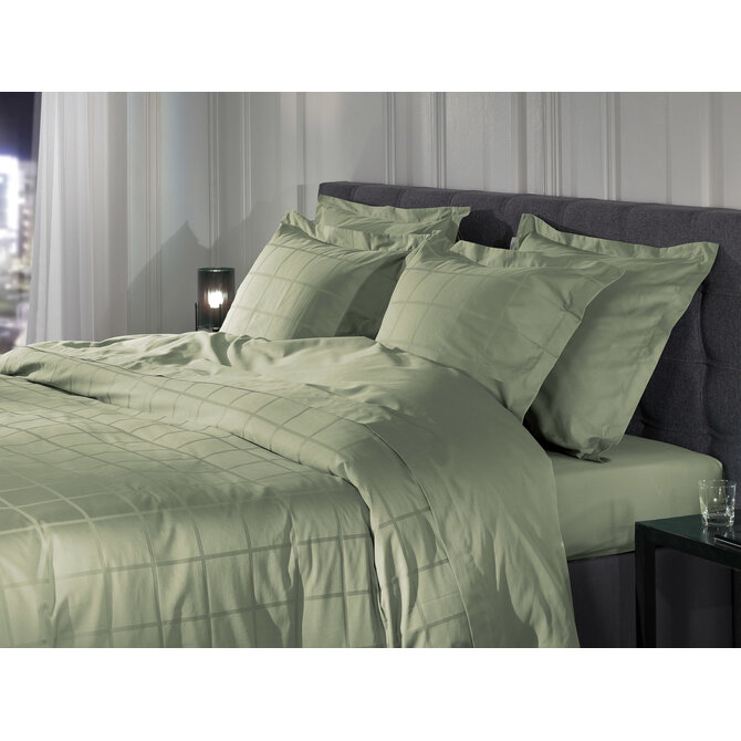 Heckett & Lane Diamante Dekbedovertrek 140x200x220 Laurel Green