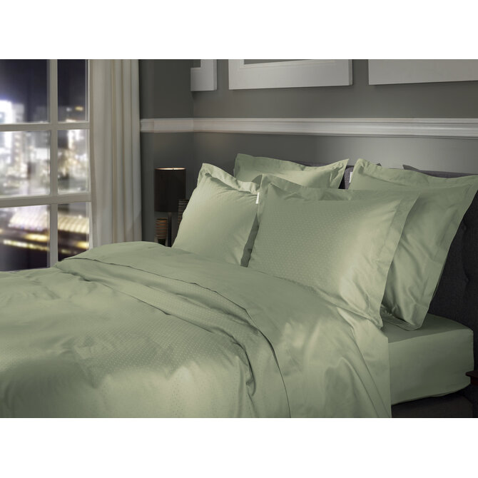 Heckett & Lane Punto dekbedovertrek 140x200/220 Laurel Green