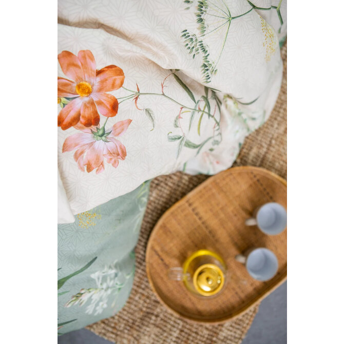 Vandyck Flower Garden Dekbedovertrek Cream Tan 2-persoons (200x200/220)