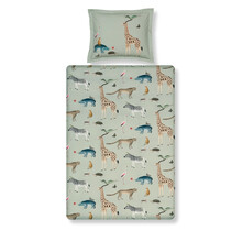 Vandyck Wild Animals Dekbedovertrek Smoke Green 1-persoons (140x200/220)