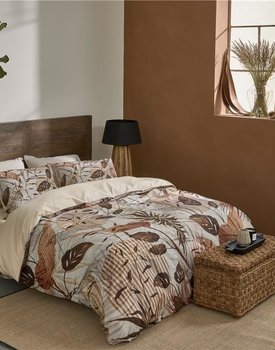 Rivièra Maison Sunset Leafs Dekbedovertrek - Brown 260x200/220 cm