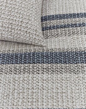 Rivièra Maison Rattan Stripes Dekbedovertrek - Blue Grey 200x200/220 cm